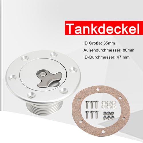 Tapón de depósito universal para tanque de camión con tapa de aluminio de 80 mm 2