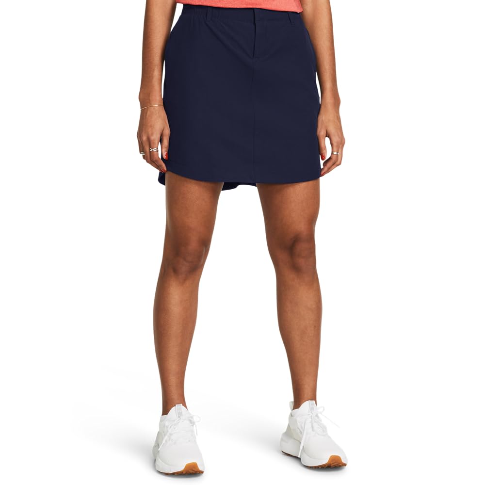 Under Armour Women's Drive Woven Skort, (410) Midnight Navy / Midnight Navy / Halo Gray, 8
