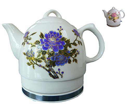 Tetera Eléctrica Cerámica con Diseño Floral Bicolor miniatura 2