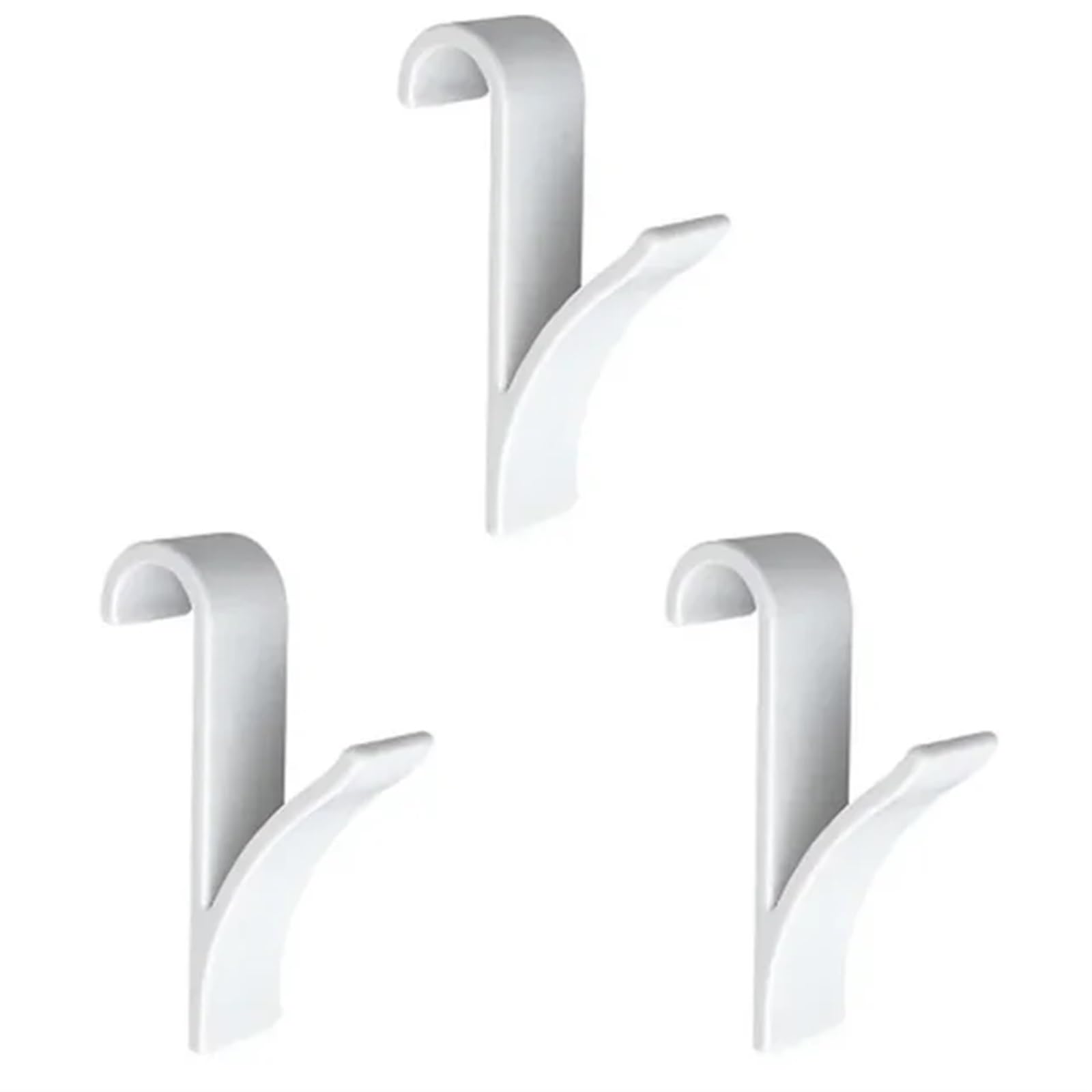 ZHOUXYFDC Shower Caddy Kitchen Bathroom Hanger Clips Storage Racks White Clear Towel Radiator Rail Clothes Scarf Hooks Holder(White 3 pcs)