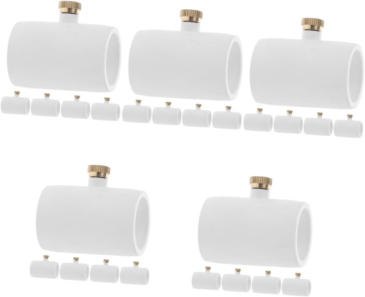 ibasenice 25pcs PVC Misting Nozzle Brass Fittings for Outdoor Cooling Systems Sprayer Connectors for Garden Patio and Greenhouse Misting Setup