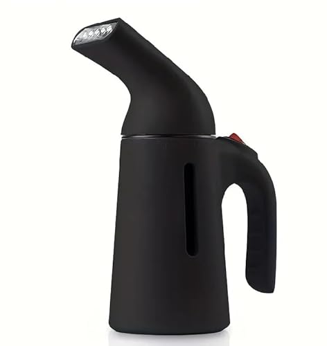 sawme Portable Garment Steamer – Handheld Clothes Steamer for Travel & Home, Fast Heat-Up, Wrinkle Remover for Suits, Dresses & Fabrics – Compact Black Steamer with Leak-Proof Design