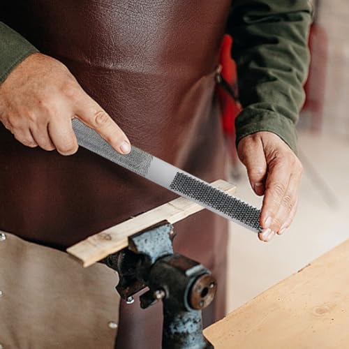 Image of Pilarmuture 8in 4 Way Wood Rasp File,High Hardness Woodworking Rasp,Professional Carbon Steel Wood Rasp for Woodworking,Multifunctional Hand File for Wood,Metal,Leather