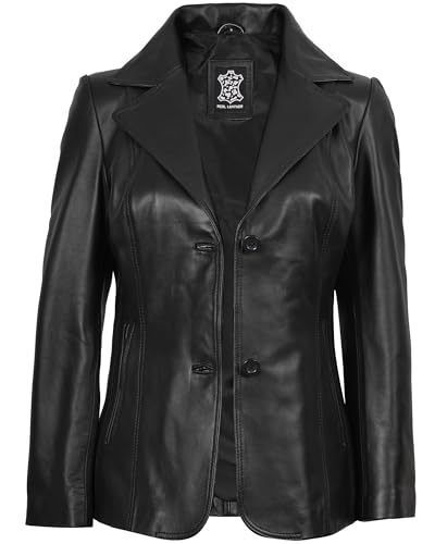 Decrum Real Leather Blazer Women - Casual Stylish Lambskin Leather Blazer for Women2