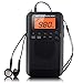 Produktbild Pocket Radio Mini Tragbares Radio AM FM Digitales Radio Stereo Radio mit Kopfhörer Eingebauten Lautsprechern Musik Player Wecker und Timer, Persönlich, Ideal für Joggen (Schwarz)