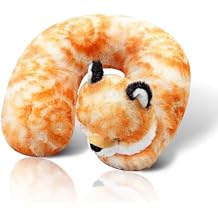 Cloudz Kids Super Soft N Cuddly Animal Airplane Travel Neck Pillow! Keep Children Comfy and Supported with a Buddy While Traveling or just Resting at Home - Brown Fox