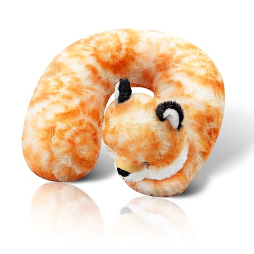 Cloudz Kids Super Soft N' Cuddly Animal Airplane Travel Neck Pillow! Keep Children Comfy and Supported with a Buddy While Traveling or just Resting at Home - Brown Fox