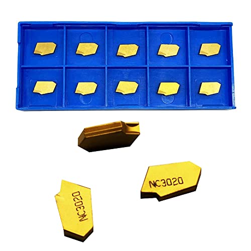 10 Pcs Carbide Grooving Inserts Sp300 Cnc Lathe Carbide Inserts Cutters For Lathe Grooving Cut-Off Tool Single Head External Turning Tool Or Internal Turning Tool #TOP29