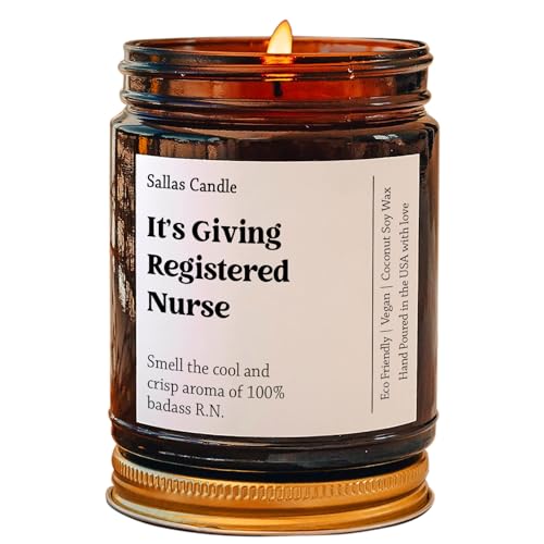 It's Giving Registered Nurse Soy Wax Candle - Gift for Nursing Sc...