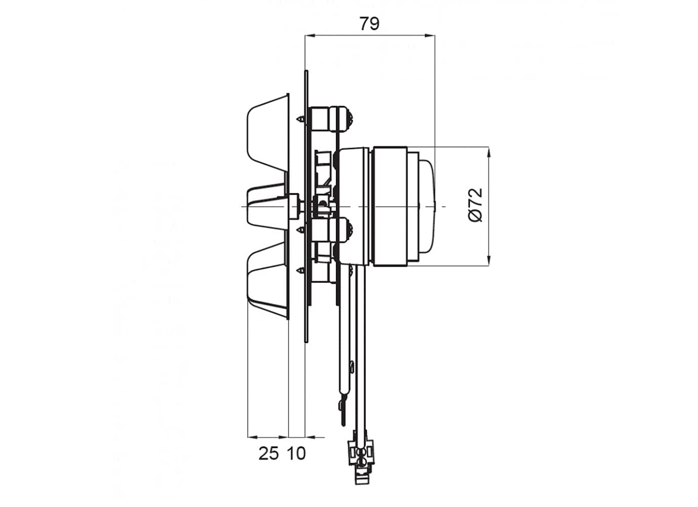 ERICAMBI, Estrattore Aspiratore Fumi per Stufe a Pellet con Motore ECOFIT 2RECA3 e Girante in Acciaio AISI 430, Ventola H 25mm Ø 150mm, Potenza 27W, Corredato di Encoder