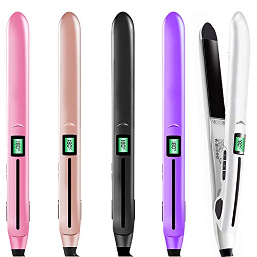 WLAY 2 En 1 Plancha De Pelo Rizador De Pelo Cerámica Alisar El Cabello Hierro Plancha Herramientas para El Cabello De Hierro Profesional,Gold