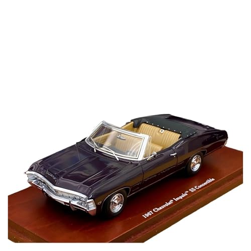 Maqueta de Coche a Escala Colección De Modelos De Automóviles Estáticos De Aleación Edición Limitada Púrpura Chevrolet Impala SS Convertible 1:43 Miniaturas de automoción