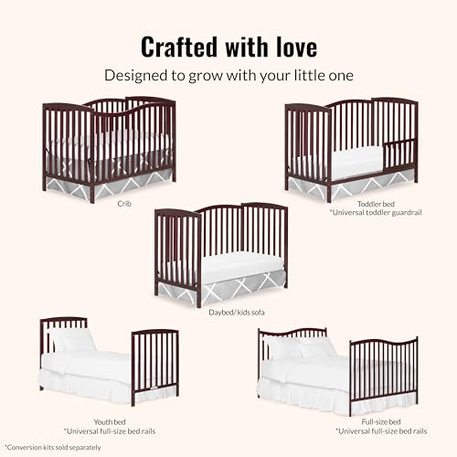 Image of Dream On Me Chelsea 5-in-1 Convertible Full Size Baby Crib, GREENGUARD Gold