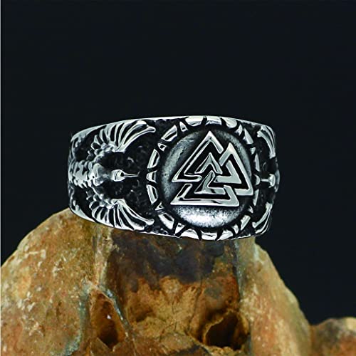 Bague Valknut en acier inoxydable : bijou Viking Odin d'exception