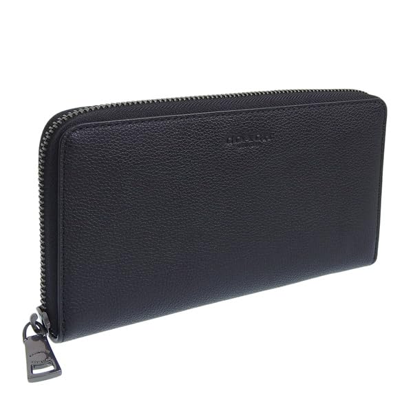【未使用】コーチレザー長財布　シルバー COACH】コーチ 長財布 ロングウォレット シルバー 銀 お財布