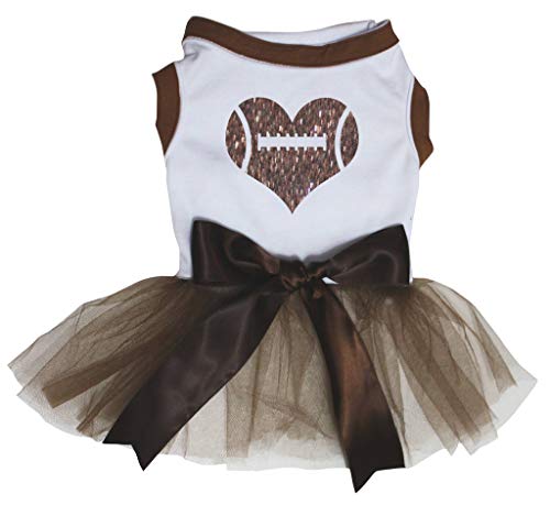 Robe en coton motif rugby marron tutu chiot pour peau sensible