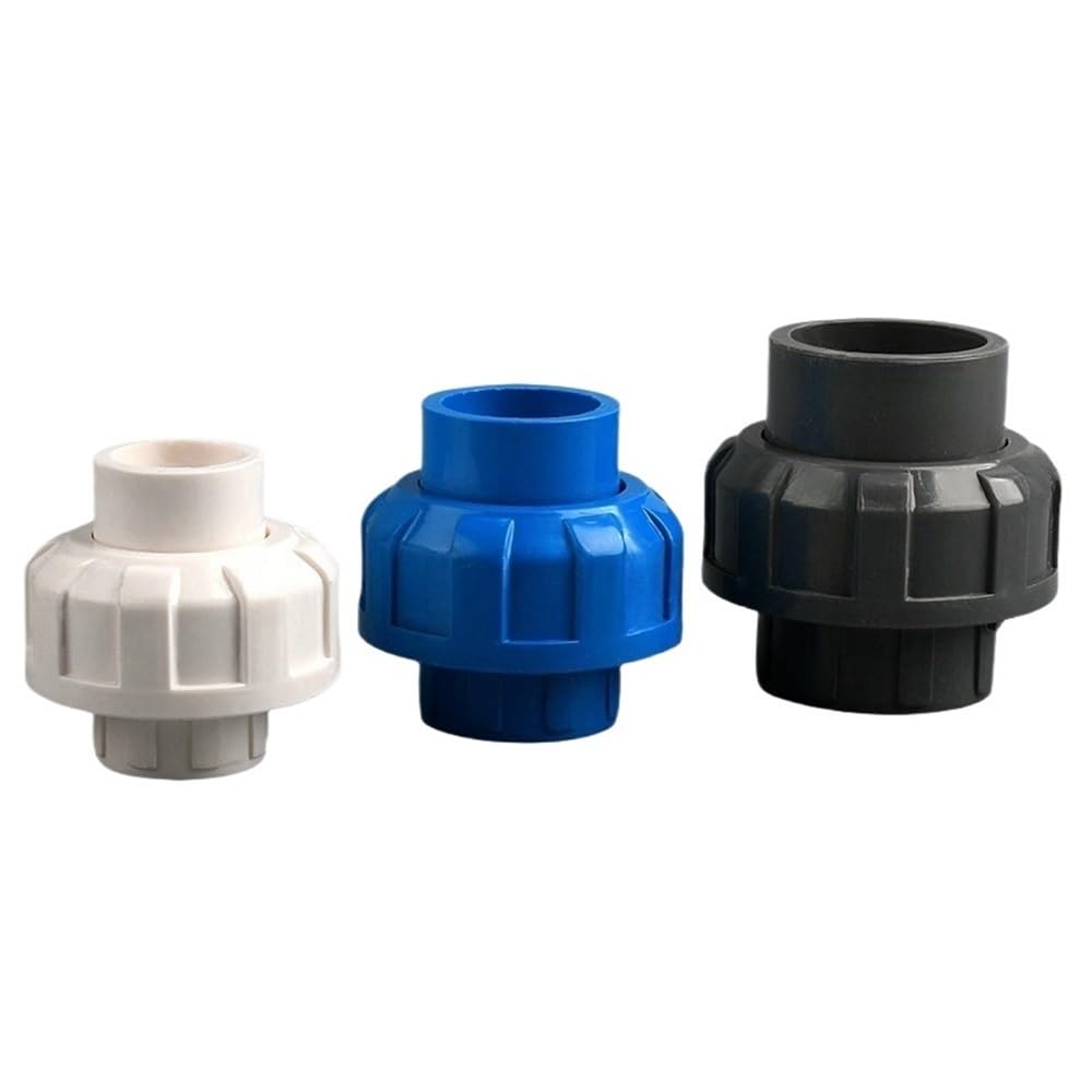 Raccord union for tuyau en PVC, diamètre intérieur 20/25/32/40/50 mm, raccord de tuyau en plastique, joint amovible blanc/gris/bleu, 1 pièce(White,40mm)