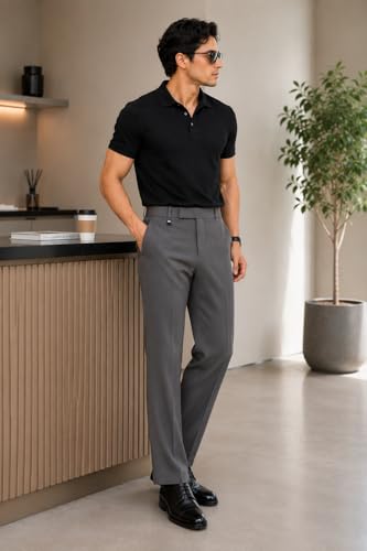 Image of Men's Formal Trouser Pant| Men's Bootcut Important Pant | Men Slim Fit Pants, Straight Fit Formal Trouser | Elegant Styling for Daily Use