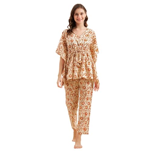 Image of Sweet Dreams Women's Cotton Animal Print Pajama Set Pack of 1
