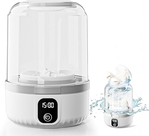 Image of Mini Laundry Machine 1.5L Portable Laundry Machine and Spinner for Baby Clothes, Underwear, Socks; Ideal for Travel, Dorms, Camping A92