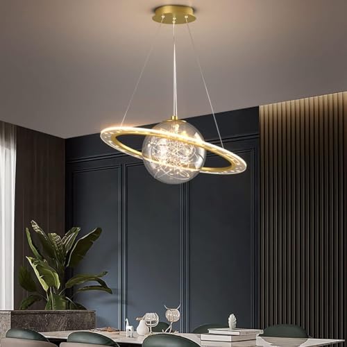 Lustre rond à intensité variable suspension avec télécommande