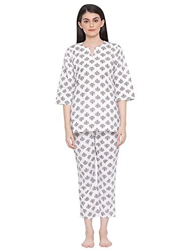 Image of Clovia Women's Cotton Print Me Pretty Top & Pyjama Set