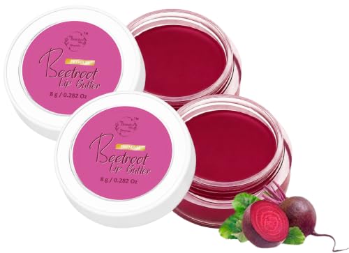 Image of Beetroot Organic Lip Butter | SPF 50 & SPF 30 | 12-Hour Soothing & Deep Moisture | Lip Brightening & Intense Hydration | 8g (Pack of 2)