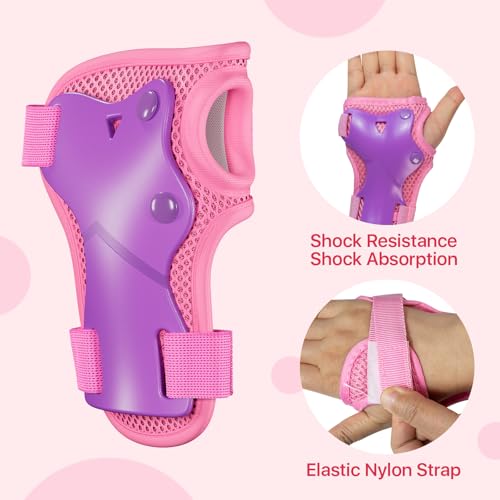 Image of CKE Toddler Knee Pads and Elbow Pads with Wrist Guards for Kids, Size M | 3-in-1 knee pads for kids with wrist guards. Kids knee pads and elbow pads for skating, cycling, rollerblading and scooters