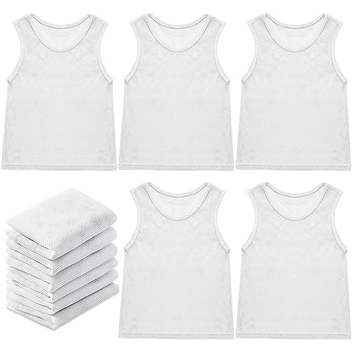 Image of Sintege 12 Pcs Soccer Pinnies Pennies Jersey Scrimmage Vest Sports Practice Jersey Mesh Basketball Vest for Youth Adult Kids
