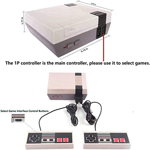 620 Retro Classic Video Game Console with Built-in 620 Games and 2 NES Classic Controllers，AV Output Video Games for Kids & Adults - Thumbnail 5