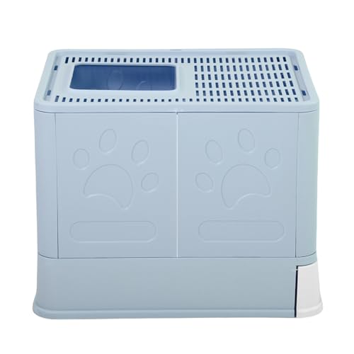 Caja sanitaria para gatos plegable acero inoxidable azul miniatura 5