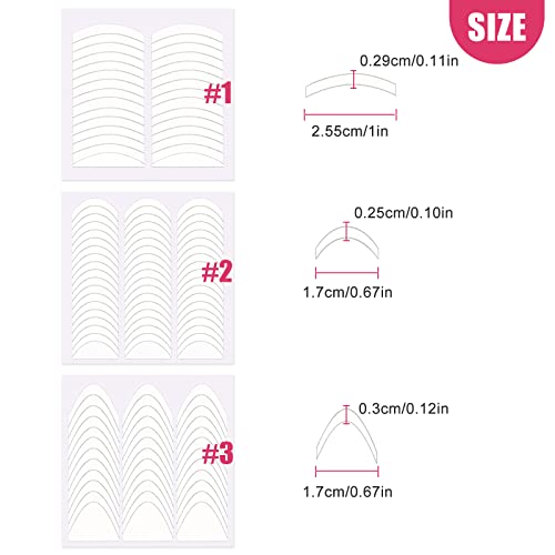 Sularpek 1845 Pieces 3 Designs French Manicure Nail Art Stickers, French Nail Tips Guides Stickers, With Strips For Diy Decorations Stencil Tools (3 Moon Shape Design, 45 Sheets) #TOP1