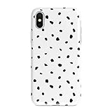 uCOLOR Case Compatible iPhone XS/X/10 (5.8') for Girls Polka dot Matt Hybrid Ultra Slim Soft TPU...