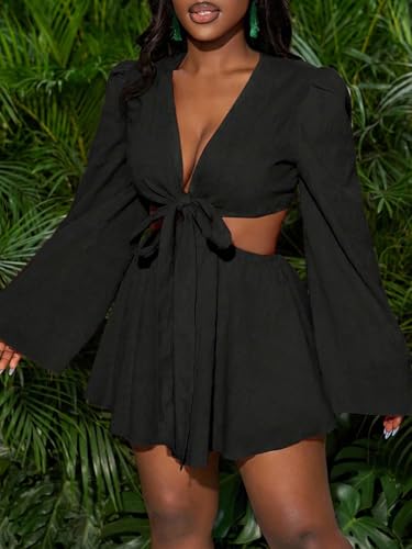 Image of BEAUDRM Women's Summer Tropical Dress Sexy Vacation Outfits Beach Sundress | Tropical Dresses for Women, Summer Dress, Two Piece Sets, Summer Outfits