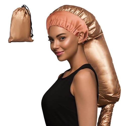 Acessório para secador de cabelo com touca ajustável - touca grande com capuz para secar rapidamente