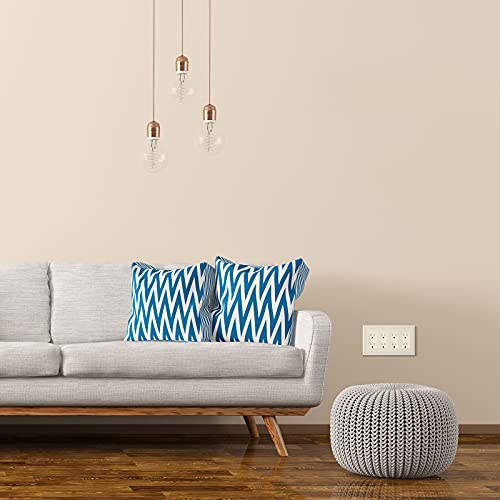 Image of Henne Bery Sunken Pearls Heavy Duty Decorative Wall Plate Switch Plate Outlet Cover (Quad Decorator, Light Almond)