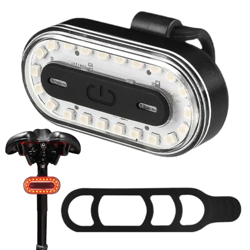 Luces para montar en bicicleta, luz trasera ultrabrillante con 7 colores, 14 modos, luz recargable para monopatín para camping, viajes, montaña