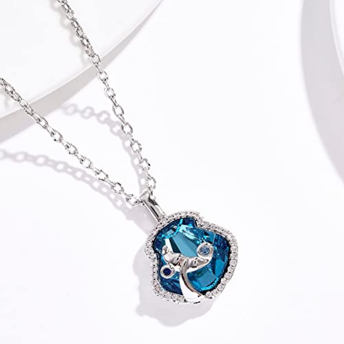 Collier queue de baleine en zircon, le cadeau d'anniversaire idéal