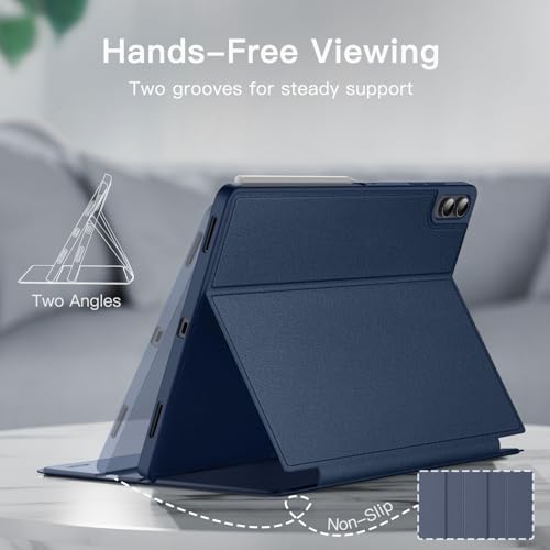 Image of JETech Cover Case for Samsung Galaxy Tab S11 Ultra with S Pen Holder, Slim Folio Stand Protective Tablet Cover, Multi-Angle Viewing, Auto Sleep /Wake (Navy)