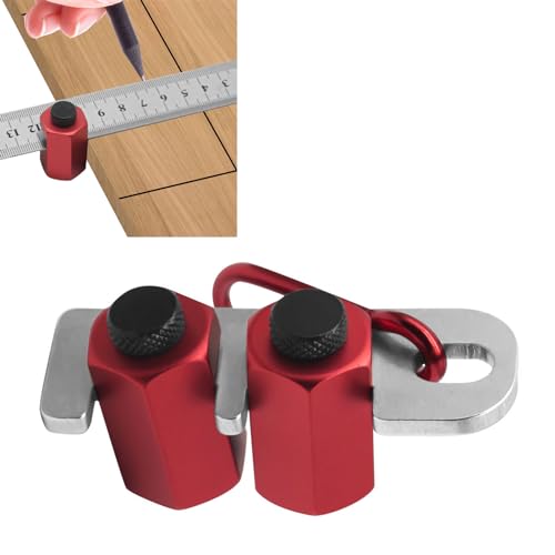 Fafeicy Aluminium Alloy Stair Gauges for Circular Saw, Hex Flat Framing Jig with Thumb Screws