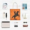 Amooorous Cowboy Horse Orange Tote Bags Canvas with handles Womens Tote Bag Cloth Grocery Bags With Handles for Travel Bolsa de lona #2