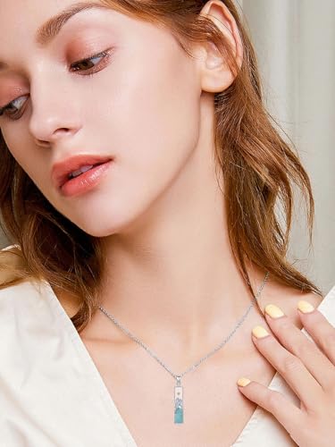 Mustard Seed Necklace for Women 925 Sterling Silver Mountain Necklace Faith Pendant Religious Christian Mustard Seed Jewelry Christmas Gifts for Women3