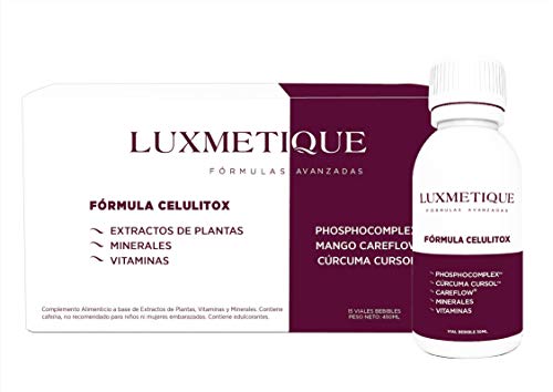 Luxmetique Fórmula Celulox - Nutricosmético Creado Para Mejorar La Apariencia De La Piel De Naranja Y Activar El Bienestar Desde El Interior. 450 Ml - 15 Viales Bebibles De 30 Ml