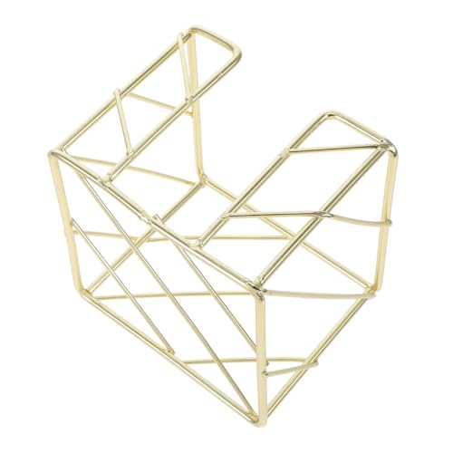 OSALADI Stylish Gold Desk Organizer Elegant Hollow Design Note Holder and Memo Pad Dispenser for Efficient Office Space Management and Decorative Home Accessories