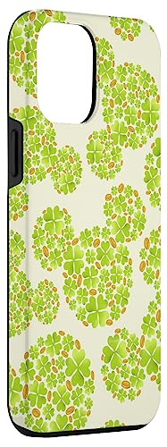 Coque iPhone 12 Pro Max Mickey Disney trèfle vert pour protéger votre smartphone avec style.