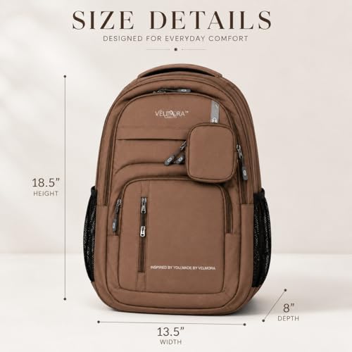 Image of MBW Korean Style Water Resistant 35L Laptop Backpack for Men & Women | Polyester Multi Compartments Bag with Side Pockets & Accessory Pouch | Travel Backpack for Office, College and School