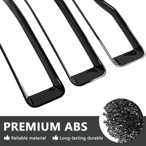 Image of 9PCS Grille Inserts Headlight Cover Kit Fitment for Jeep (2020-2023) Gladiator JT (Black, JT)
