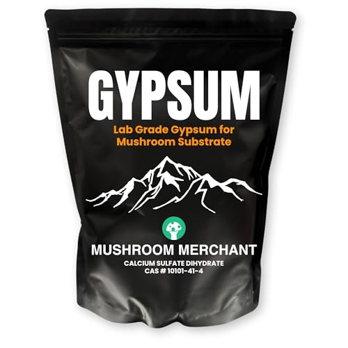 Gypsum Powder for Mushroom Substrate | Lab Grade | Packed in a HEPA-Filtered Facility | Highly Soluble for Growing Mushrooms | Ultra Fine | Soil Conditioner | (Calcium Sulfate Dihydrate)