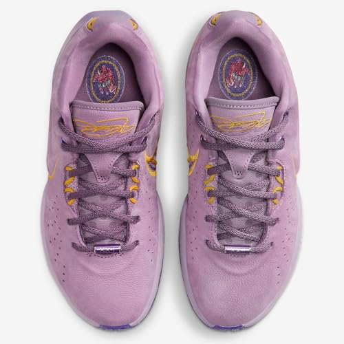 NIKE Lebron XXI Freshwater Big Kids' Basketball Shoes (FZ7189-500, Violet Dust/Purple Cosmos/University Gold) Size 52