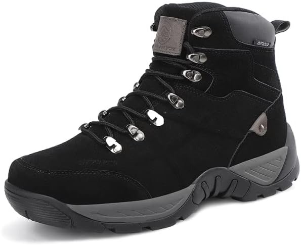 CLSQLXYJZC Men's Military and Tactical Boots for Men, Outdoor Waterproof Lace-up Sports Trekking Shoes, Durable Suede Leather and Rubber Sole Military Desert Boots